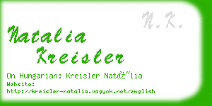 natalia kreisler business card